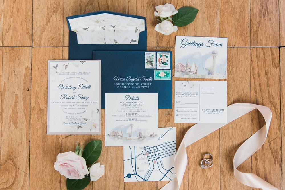 layered wedding invitations