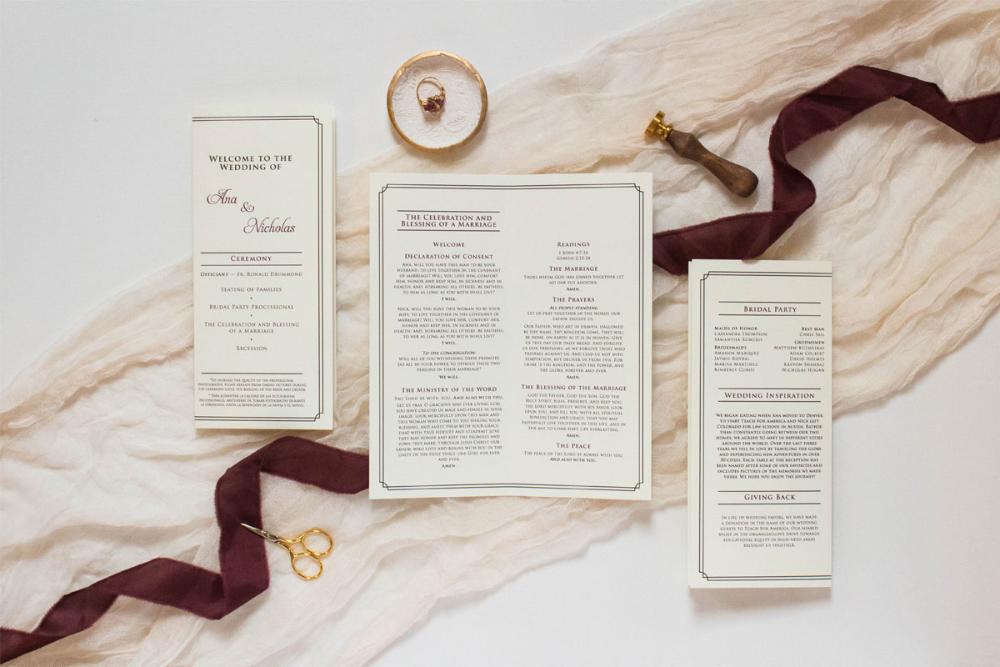Wedding Ceremony Programs