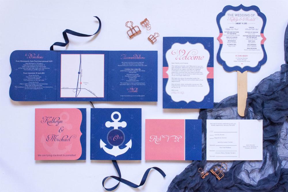 folding wedding invitations