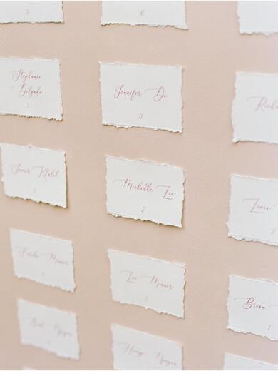 Romantic Deckled Edge, Wedding Escort Cards