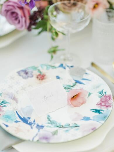 Delicate, Deckled Edge, Calligraphy Place Card