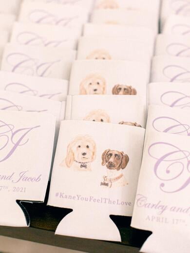 Koozies with Custom Pet Illustrations