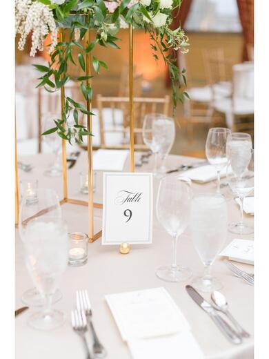 Classic Black and White Table Number